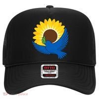 Sunflower Peace Dove Stand With Ukraine End The War Hat thumb 0