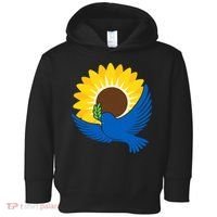 Sunflower Peace Dove Stand With Ukraine End The War Toddler Hoodie thumb 0