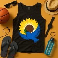 Sunflower Peace Dove Stand With Ukraine End The War Tank Top thumb 4