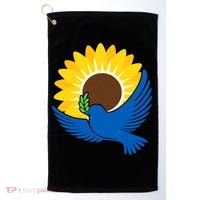 Sunflower Peace Dove Stand With Ukraine End The War Golf Towel thumb 0