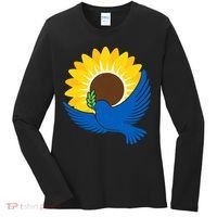 Sunflower Peace Dove Stand With Ukraine End The War Women's Long Sleeve Shirt thumb 0