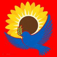 Sunflower Peace Dove Stand With Ukraine End The War Santa Hat thumb 1