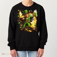 St Patricks Day Irish Leprechaun Pot Of Gold Women's Sweatshirt thumb 0