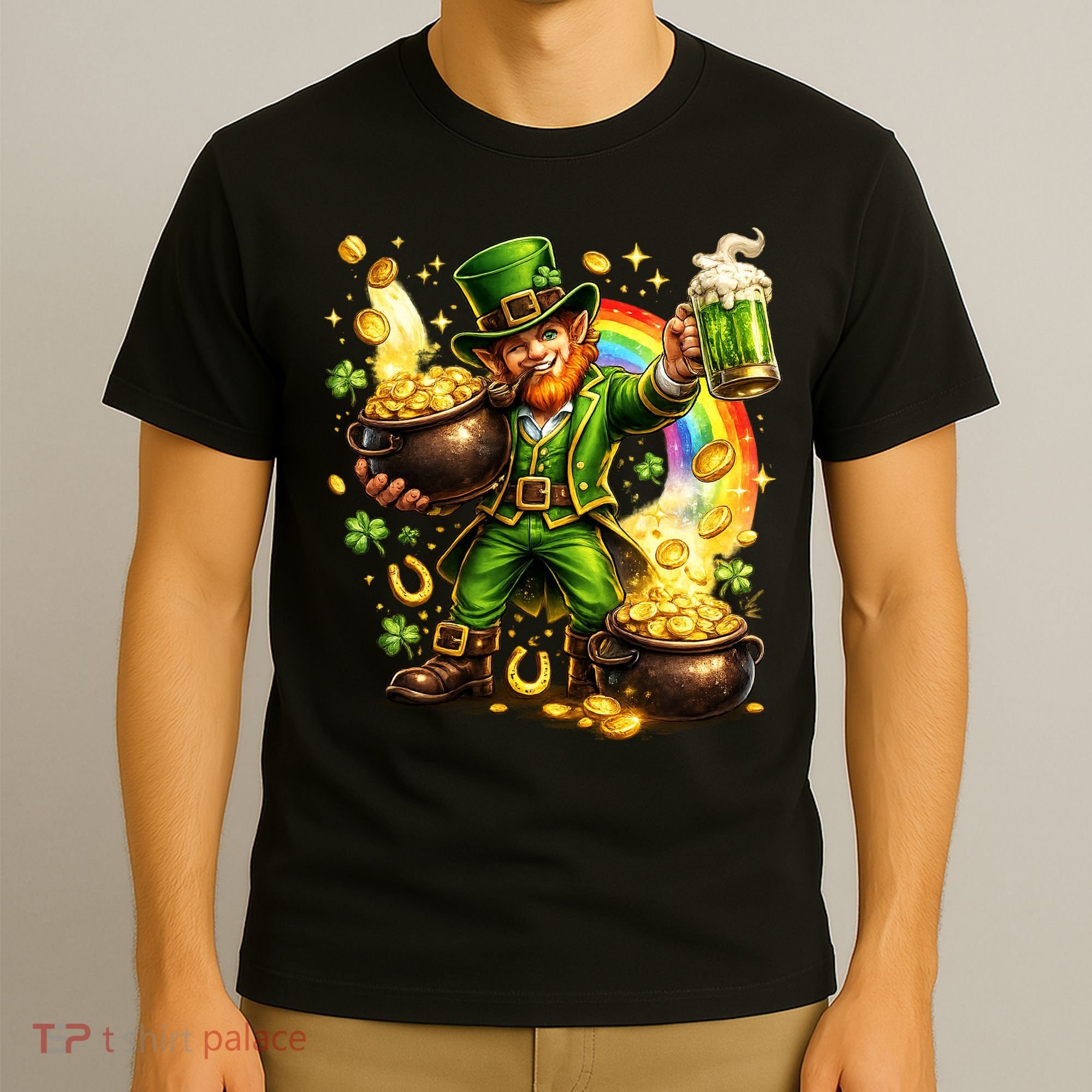 St Patricks Day Irish Leprechaun Pot Of Gold T-Shirt