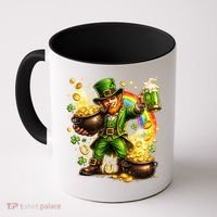 St Patricks Day Irish Leprechaun Pot Of Gold Coffee Mug thumb 0