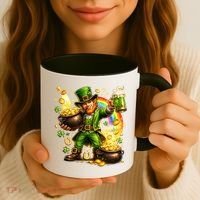 St Patricks Day Irish Leprechaun Pot Of Gold Coffee Mug thumb 3