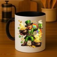 St Patricks Day Irish Leprechaun Pot Of Gold Coffee Mug thumb 4