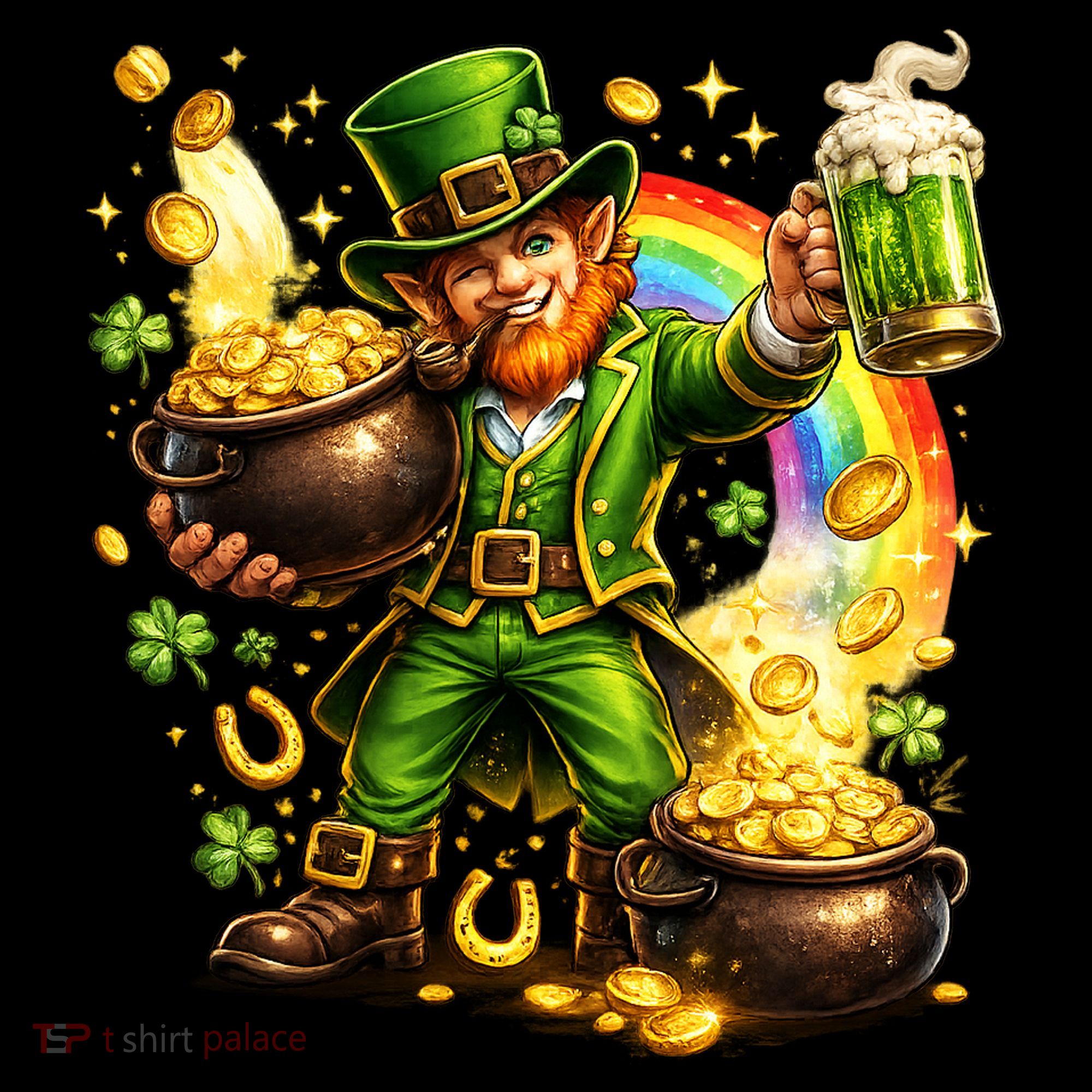 St Patricks Day Irish Leprechaun Pot Of Gold Coffee Mug