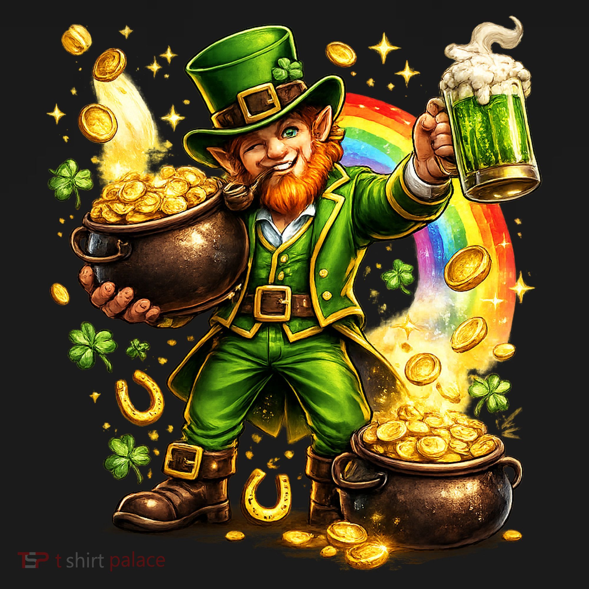 St Patricks Day Irish Leprechaun Pot Of Gold Women's Hoodie