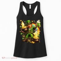 St Patricks Day Irish Leprechaun Pot Of Gold Women's Tank Top thumb 0