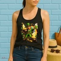 St Patricks Day Irish Leprechaun Pot Of Gold Women's Tank Top thumb 2