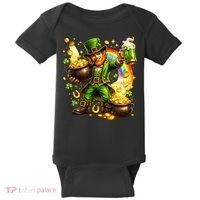 St Patricks Day Irish Leprechaun Pot Of Gold Baby Bodysuit thumb 0