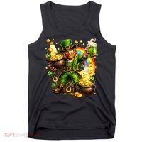 St Patricks Day Irish Leprechaun Pot Of Gold Tank Top thumb 0
