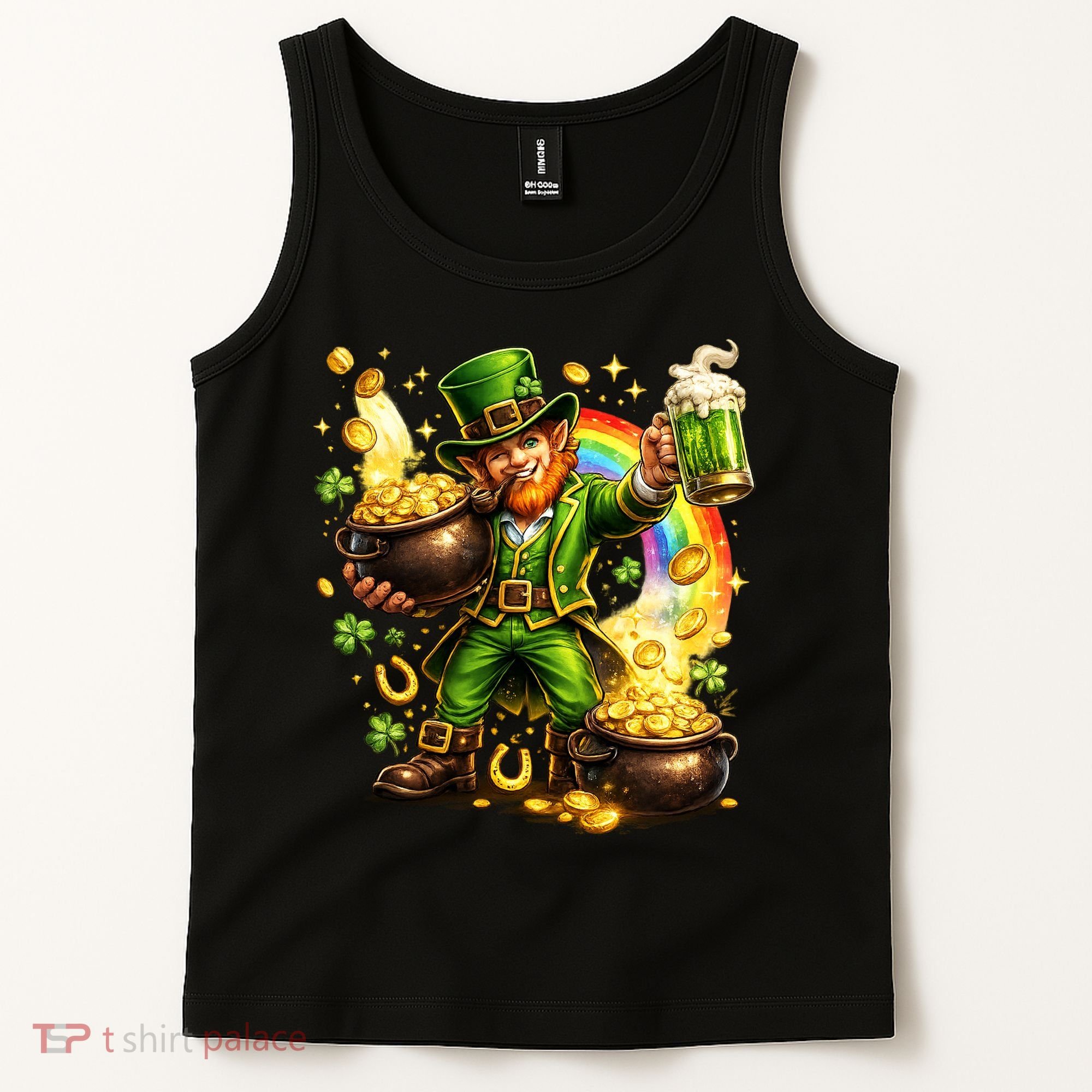 St Patricks Day Irish Leprechaun Pot Of Gold Tank Top