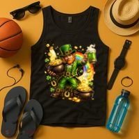 St Patricks Day Irish Leprechaun Pot Of Gold Tank Top thumb 4