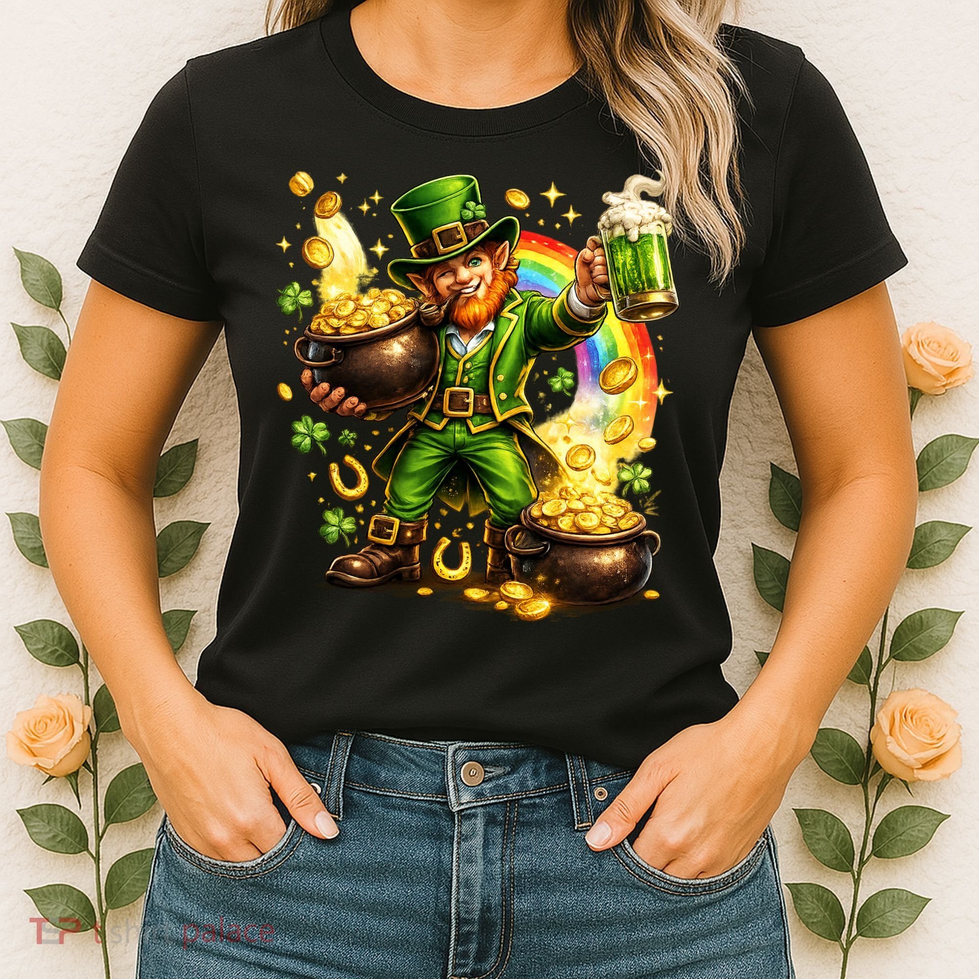 St Patricks Day Irish Leprechaun Pot Of Gold Women's T-Shirt