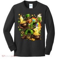 St Patricks Day Irish Leprechaun Pot Of Gold Kids Long Sleeve Shirt thumb 0