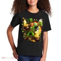 St Patricks Day Irish Leprechaun Pot Of Gold Kids T-Shirt thumb 2