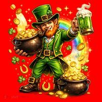 St Patricks Day Irish Leprechaun Pot Of Gold Santa Hat thumb 1