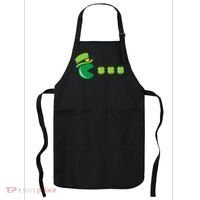 St Patricks Day Eating Shamrock Retro Gamer Apron thumb 0