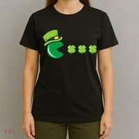 St Patricks Day Eating Shamrock Retro Gamer T-Shirt thumb 4