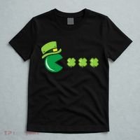 St Patricks Day Eating Shamrock Retro Gamer T-Shirt thumb 5
