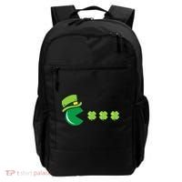 St Patricks Day Eating Shamrock Retro Gamer Backpack thumb 0