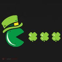 St Patricks Day Eating Shamrock Retro Gamer Bucket Hat thumb 4