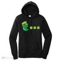 St Patricks Day Eating Shamrock Retro Gamer Women's Hoodie thumb 0