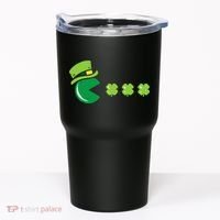 St Patricks Day Eating Shamrock Retro Gamer Tumbler thumb 0