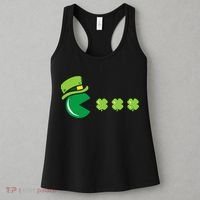 St Patricks Day Eating Shamrock Retro Gamer Women's Tank Top thumb 3