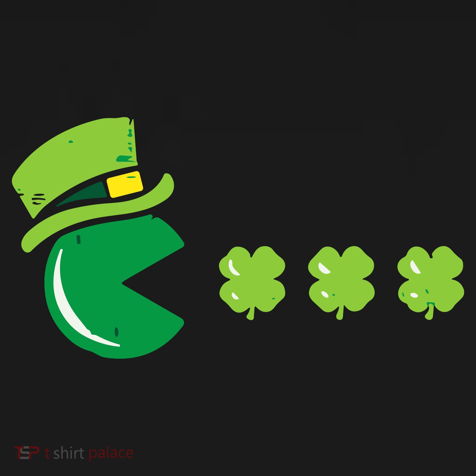 St Patricks Day Eating Shamrock Retro Gamer Women's T-Shirt