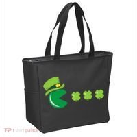 St Patricks Day Eating Shamrock Retro Gamer Tote Bag thumb 2