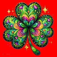 St Patricks Day Shamrock Irish Clover Santa Hat thumb 1