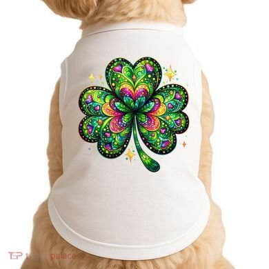 St Patricks Day Shamrock Irish Clover Doggie Tank