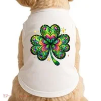 St Patricks Day Shamrock Irish Clover Doggie Tank thumb 0