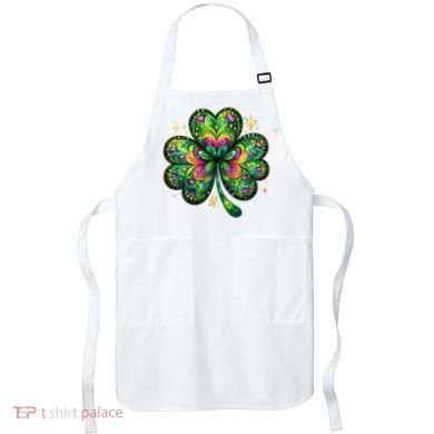 St Patricks Day Shamrock Irish Clover Apron