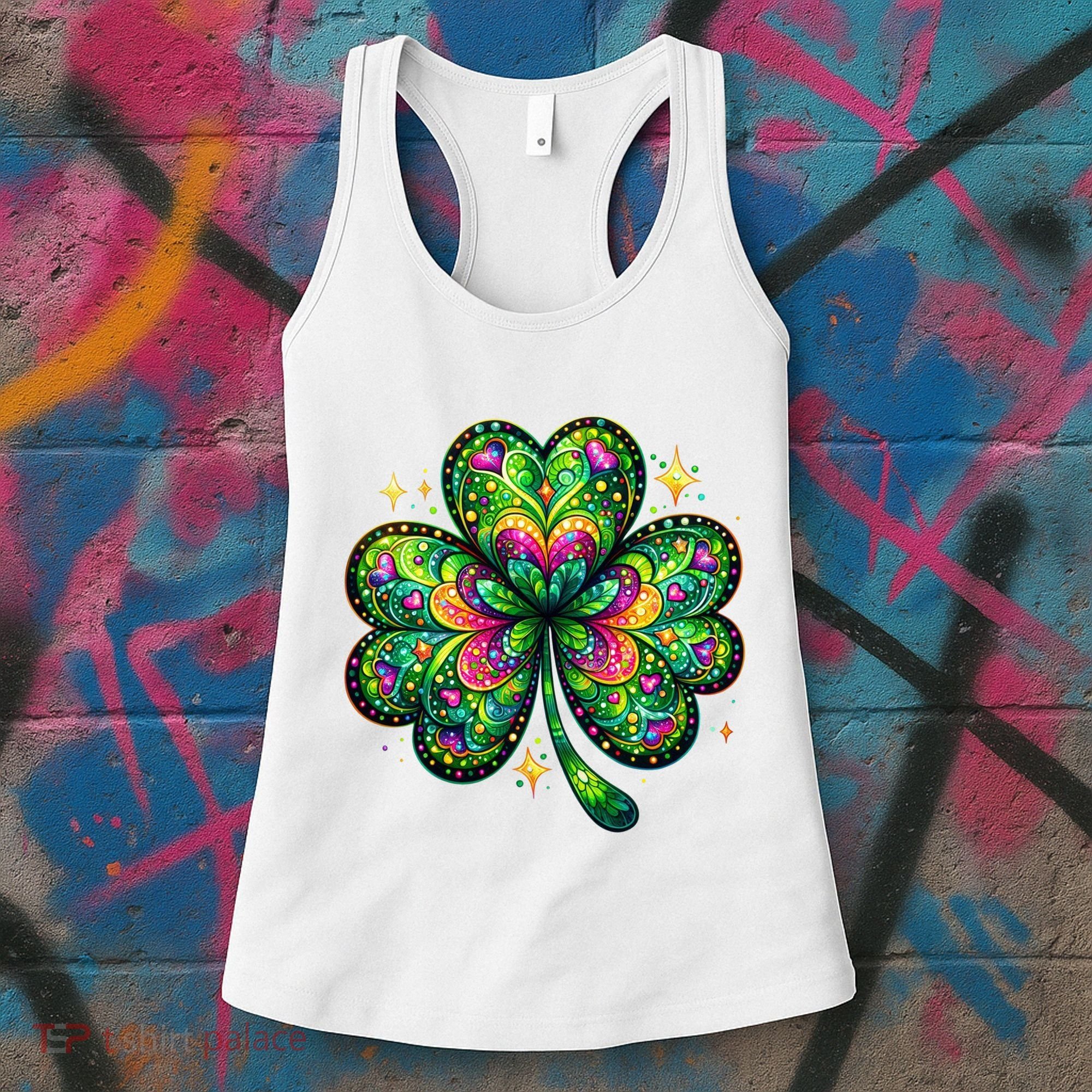 St Patricks Day Shamrock Irish Clover Women's Tank Top