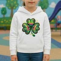 St Patricks Day Shamrock Irish Clover Kids Hoodie thumb 3