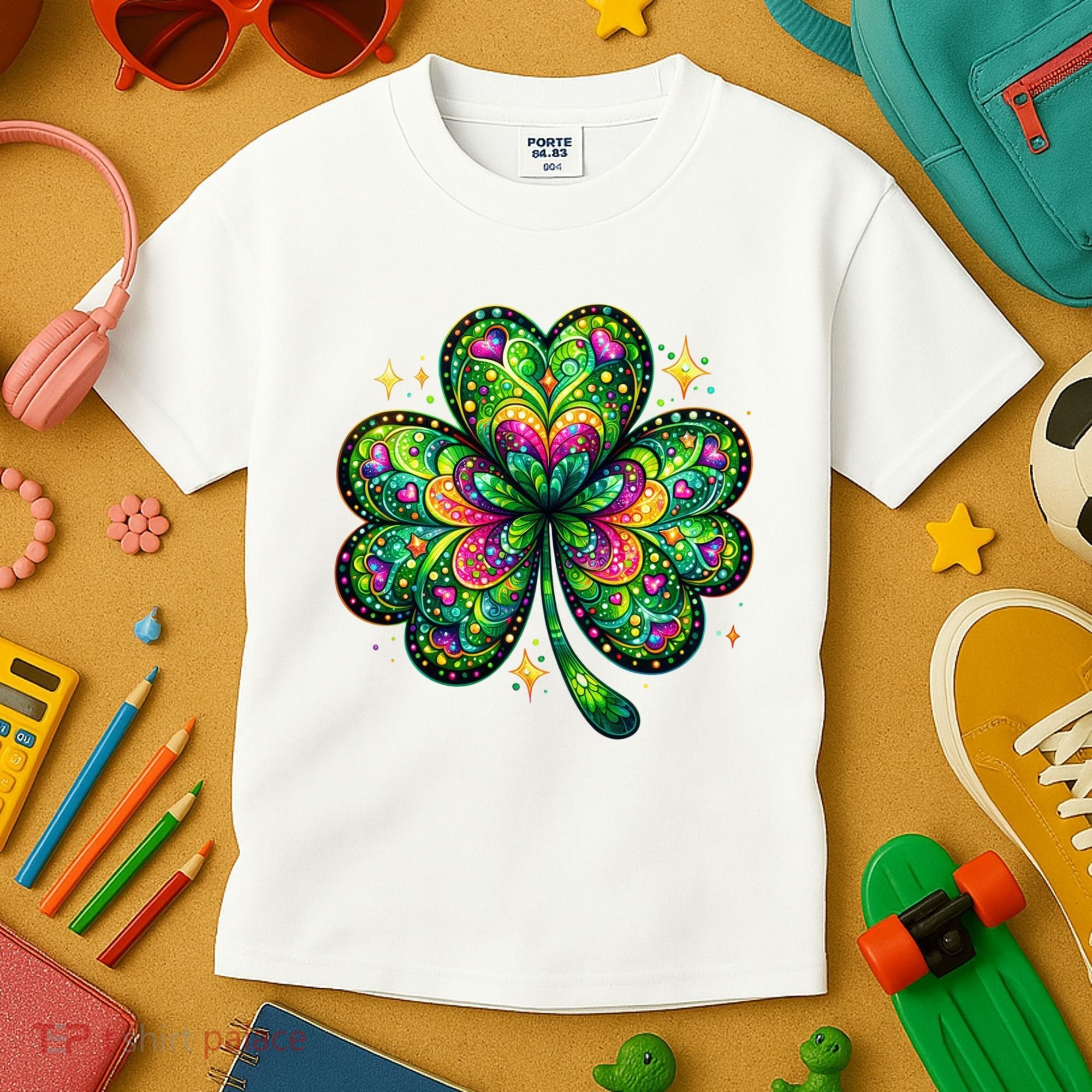 St Patricks Day Shamrock Irish Clover Kids T-Shirt