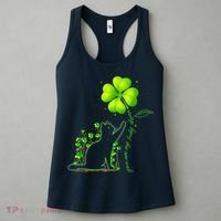 St Patricks Day Black Cat My Lucky Charm Shamrock Wo Girl Women's Tank Top thumb 3