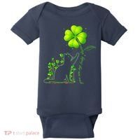 St Patricks Day Black Cat My Lucky Charm Shamrock Wo Girl Baby Bodysuit thumb 0