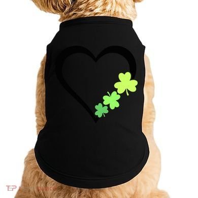 St Patricks Day, Funny St Patricks Day, St Patricks Day Heart Clover Doggie Tank
