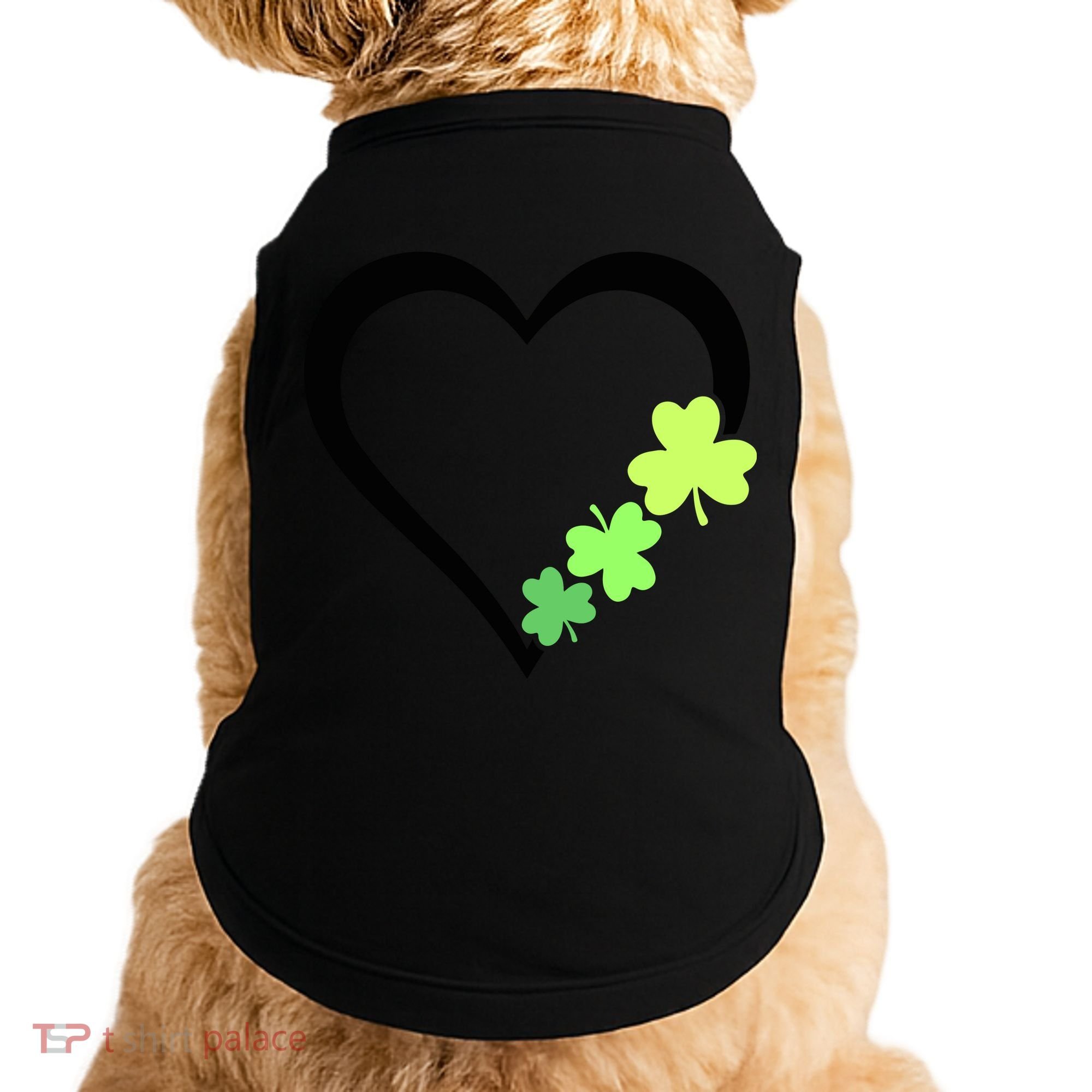 St Patricks Day, Funny St Patricks Day, St Patricks Day Heart Clover Doggie Tank