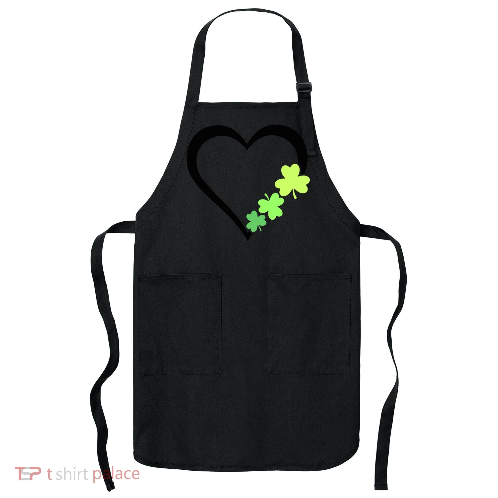 St Patricks Day, Funny St Patricks Day, St Patricks Day Heart Clover Apron