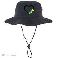 St Patricks Day, Funny St Patricks Day, St Patricks Day Heart Clover Bucket Hat thumb 0