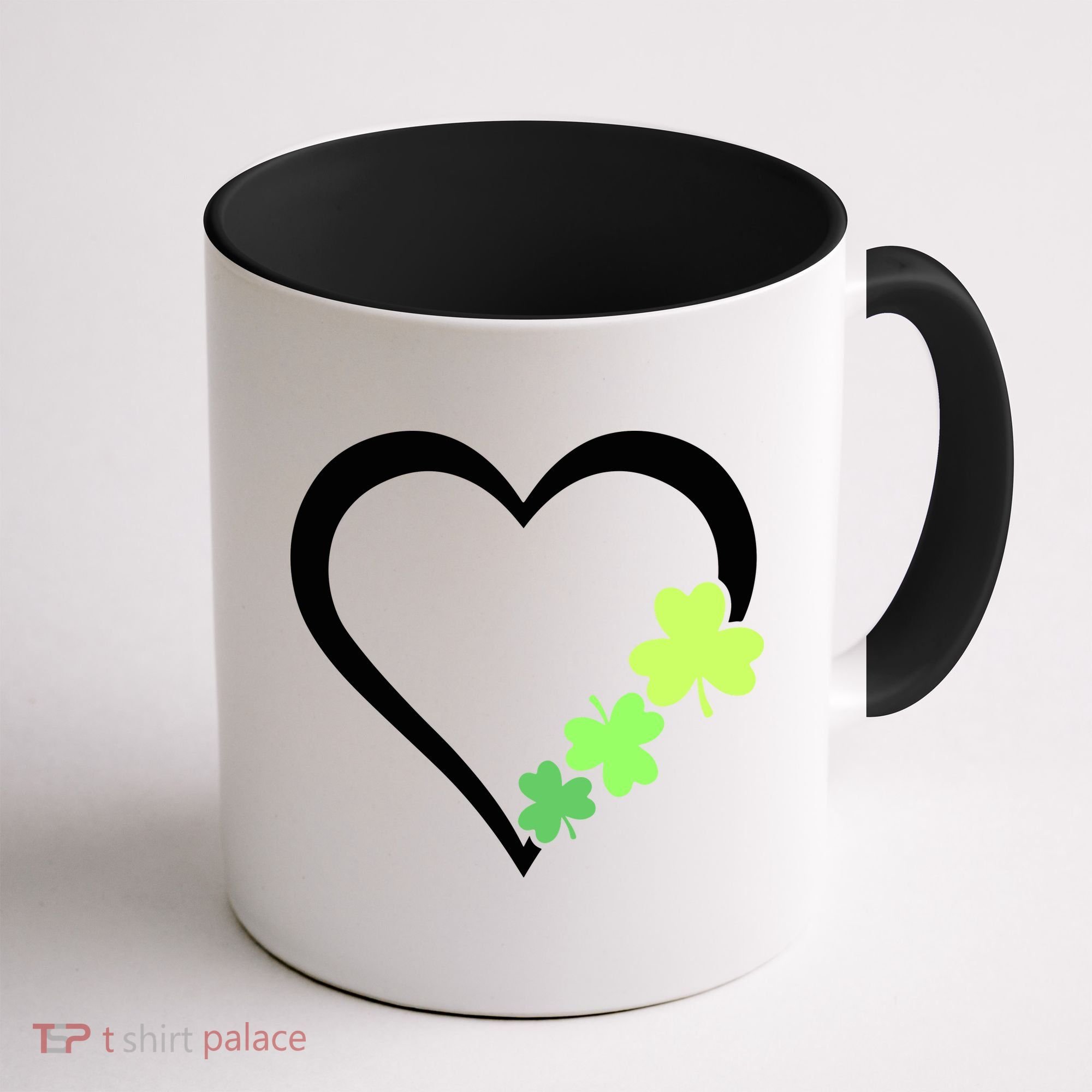 St Patricks Day, Funny St Patricks Day, St Patricks Day Heart Clover Coffee Mug