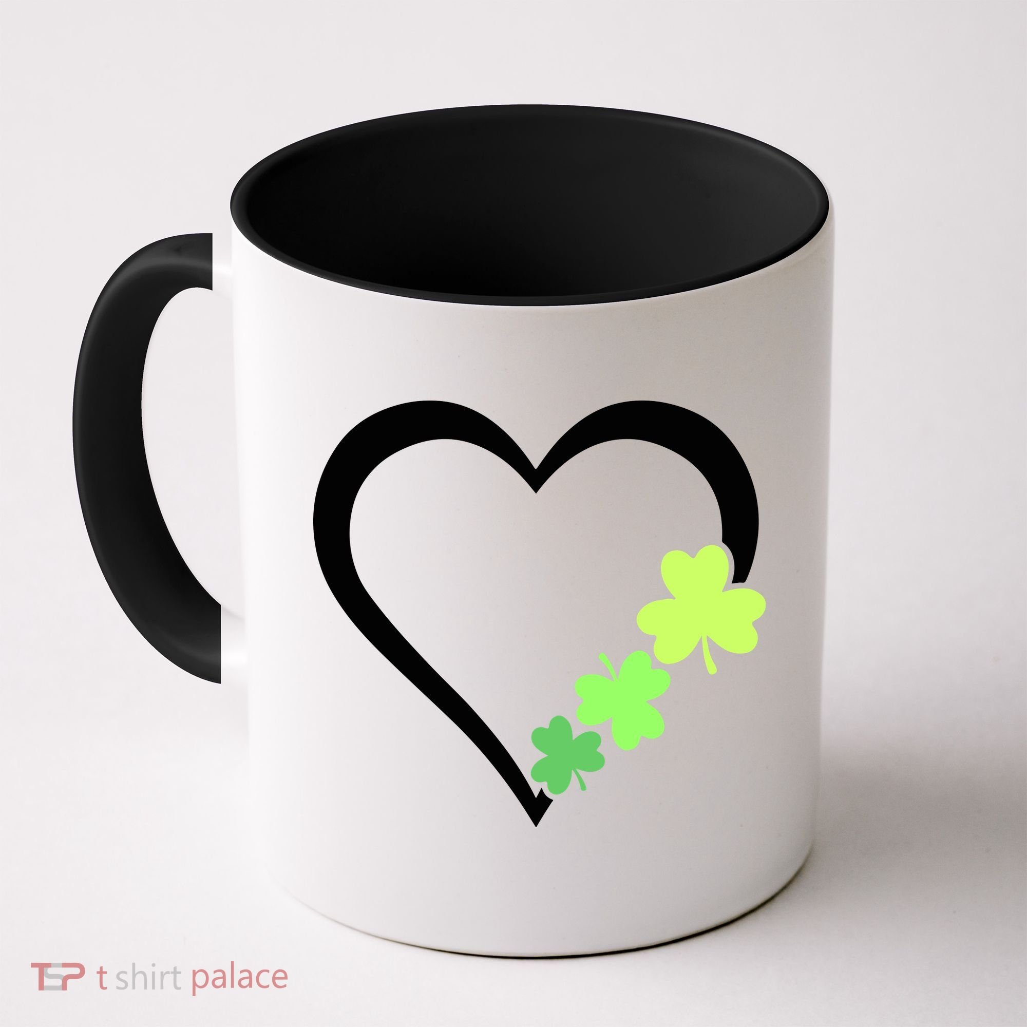 St Patricks Day, Funny St Patricks Day, St Patricks Day Heart Clover Coffee Mug