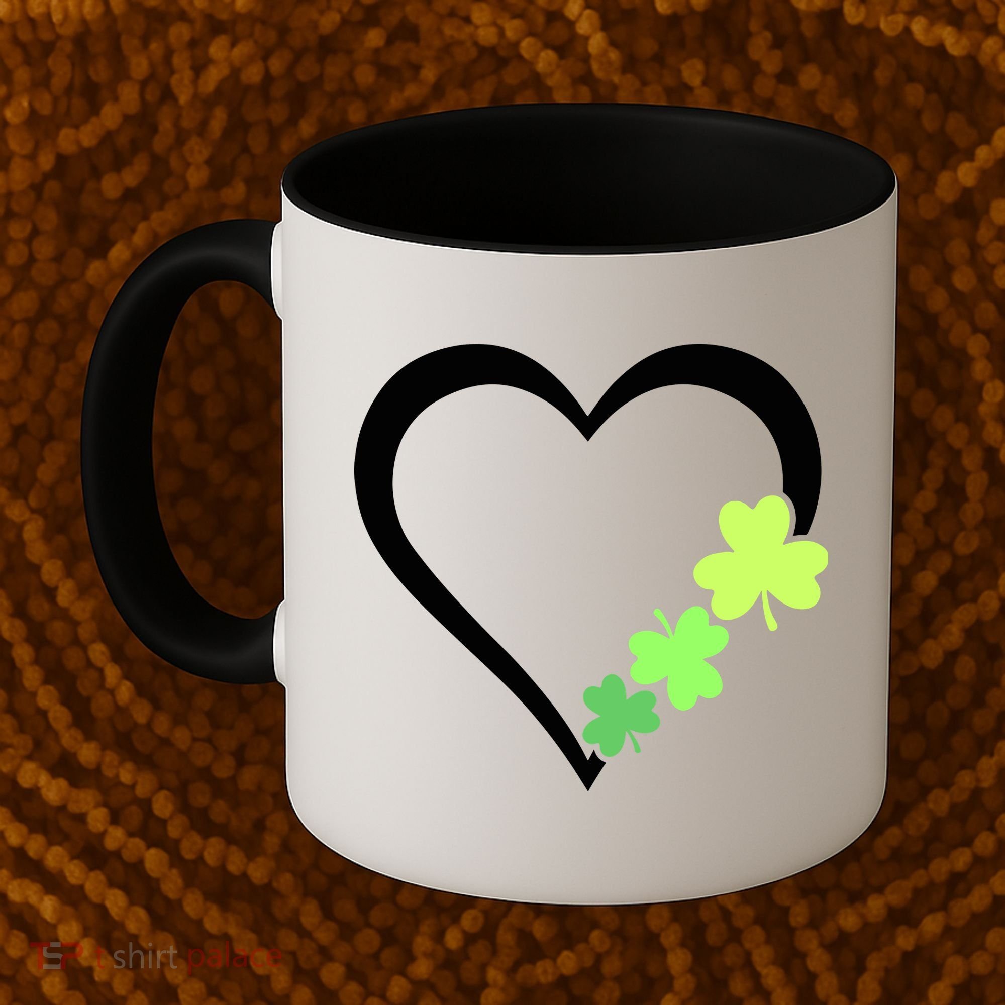 St Patricks Day, Funny St Patricks Day, St Patricks Day Heart Clover Coffee Mug