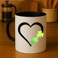 St Patricks Day, Funny St Patricks Day, St Patricks Day Heart Clover Coffee Mug thumb 4